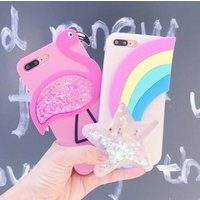 3D Flamingo Rainbow Popular Design Shockproof Cover for iPhone 6 7 8 Plus X Custom Silicone Cell Phone Case