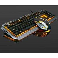 ALLOYSEED USB Gaming Keyboard Mouse Gamer Profesional Set Led gaming mouse keyboard set wired 4000DPI gamer keypad set