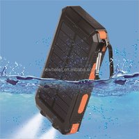 IP67 waterproof portable solar power bank 10000mAh power bank solar charger folding solar power bank