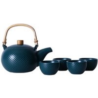 Ceramic Teapot Set with Four Matching Cups