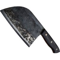 7 inch Handmade Forged High carbon Clad Steel serbian chef Kitchen Cleaver Filleting Slicing Broad Butcher knife