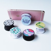 oem cute accessories personalized print ring uv flexible ABS grip foldable phone holders socket with logo