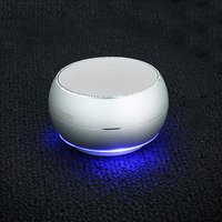 top quality LED light metal wireless speaker for customized brand logo