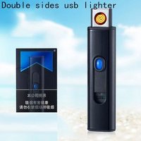 Yanzhen JH-019 USB metal charging mute lighter windproof double sided cigarette lighter