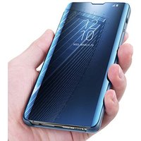 Electroplate Mirror Smart Flip Cover Phone Case for Samsung S10 PLUS