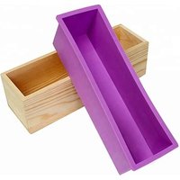 Flexible Rectangular Soap Mould Wooden Box