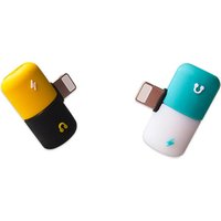 Factory New Capsule pill Converter Adapter Aux Charging 2 in 1 Splitter for iphone X