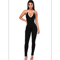 Backless Suspender Jumpsuit Leggings