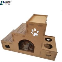 Cat Scratcher Corrugated Cardboard Cat House For Scratching Hiding