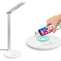 New arrival 2019 technology 2 in1 universal adjustable Led Desk Lamp with QI wireless charger