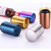 Portable Magnetic Automatic Press Bottle Opener Stainless Steel Push Down Wine Beer Openers Practical Kitchen Accessories