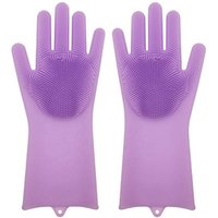 Heat Resistant Silicone Dish Washing Gloves Scrubber