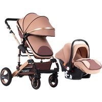 European fashion durable adjustable backrest baby carrycot 3 in1 baby pram with car seat