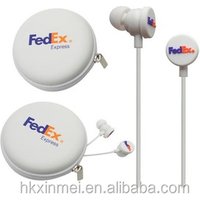 Europe standard high quality cartoon Pvc Customized logo earphone for promotion with box packing