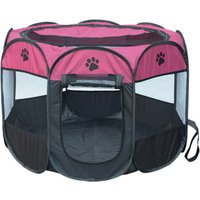 Detachable folding octagonal dog playpen large small animal camping tent pet fence cat dog cage