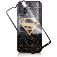 back case front tempered glass screen film phone cover with gloss oil printing craft for Samsung A50