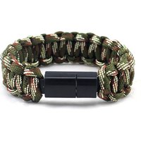 Portable phone android Usb cable paracord usb bracelet for wrist band