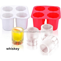 Custom silicone ice cube tray shot glass cup shape Popsicle mold