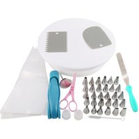 60 Piece Revolving Cake Turntable & Decorating Tool Set