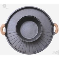 Cast Iron Round Non Stick BBQ Grill Griddle Pan