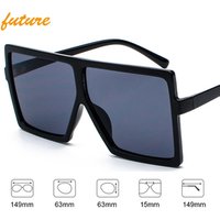 Square Women Shades Big Frame Oversized Plastic Sunglasses M1806