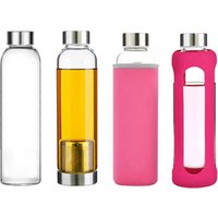 Leakproof Borosilicate Glass Water Bottle Protective Sleeve