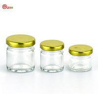 Wholesale customized logo clear jam glass jars with lid