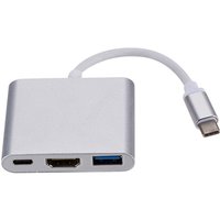 Accept Logo Printing Power Type C to Multi USB 3.0 HDMI 4K USB C Type Adapter