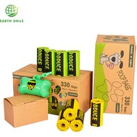 BPI EN13432 Certified Produce Pet Trash Bag Custom Logo Poop Bags Corn Starch Biodegradable Dog Poop Bag Carrier Compostable