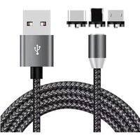 free shipping new type c with led light braided usb cable magnetic charger