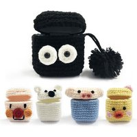 For Airpod 2 in 1 Cartoon Knitting Wool Protective Case and Silicone Cover for Airpods or HUAWEI Wireless Earphone
