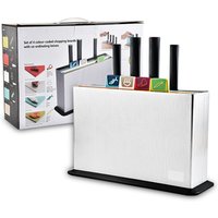 Amazon new best selling products 2019 kitchen accessories knife and plastic index color coded chopping board with holder