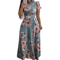 Floral Ankle Length Chiffon Dress