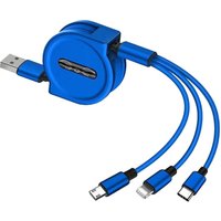 Cheap Portable Universal Standard Type-C Micro Metal Alloy Smart Fast Charging Data 3 In 1 Retractable USB Cable For iPhone