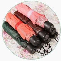 8 Color 8 Bone Silver-gum 3-fold Sunshade Umbrella Mini Outdoor Portable Folding Umbrella Pure Color sunshade Umbrella