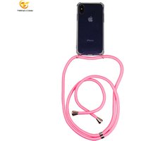 Shockproof Smartphone Necklace Cover Clear TPU For iPhone Xs Max Crossbody Case