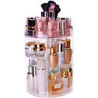 Clear Acrylic Rotating Brush Holder Makeup Organiser