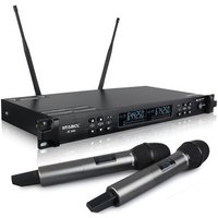 Handheld Style Dual Microphone Wireless Professional Long Range Wireless Microphone For Karaoke