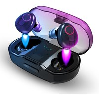 Wholesale custom playing 6 hours 5.0 tws true wireless earbuds with charging case bank 2019