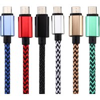 2018 High Speed Metal Head 1M/ 3FT Nylon Braided Micro USB Cable For iPhone 6,7,8,Plus, Android