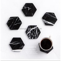 Tabletex wholesale coasters anti-slip 4mm thickness cork mdf hexagon placemat and coaster