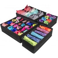 Foldable Cloth Storage Box Closet Dresser Drawer Nonwoven Organizer Cube Basket Bins Containers for Underwear, Bras, Socks