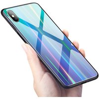 SOSLPAI wholesale colorful sublimation phone case for iphone x gradients design tempered glass cell phone case