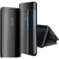 Electroplate Mirror Smart Flip Cover Phone Case for Samsung M20