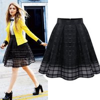 20511 Wholesale In Stock New A-Line Design Organza Lady Elaborate Casual Skirts