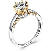Exquisitely designed golden crown style ring Fashion Lady Engagement Birthday Party Jewelry Wedding Ring