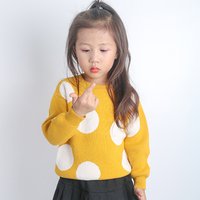 Crew Neck Polka Dot Sweater