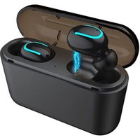 ebay hot selling wireless tws 5.0 earbuds mini Q32 with 1500mAh power bank function