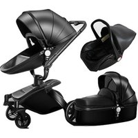 High view egg shell shape baby pram stroller 3in1 prams
