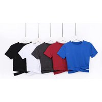 Plain O Neck Short Sleeve Fitness T Shirt
